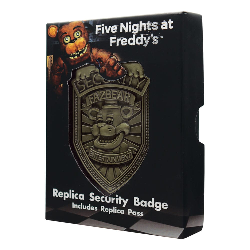 Fem netter på Freddy's Replica Security Badge Antique Brass Edition