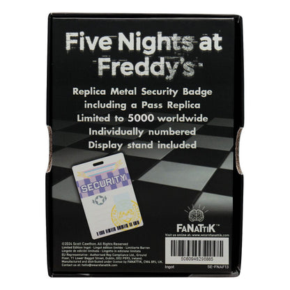 Fem netter på Freddy's Replica Security Badge Antique Brass Edition