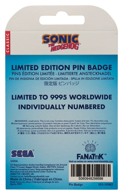Sonic - Le badge hérisson Sonic, Tails, Knuckles Édition Limitée