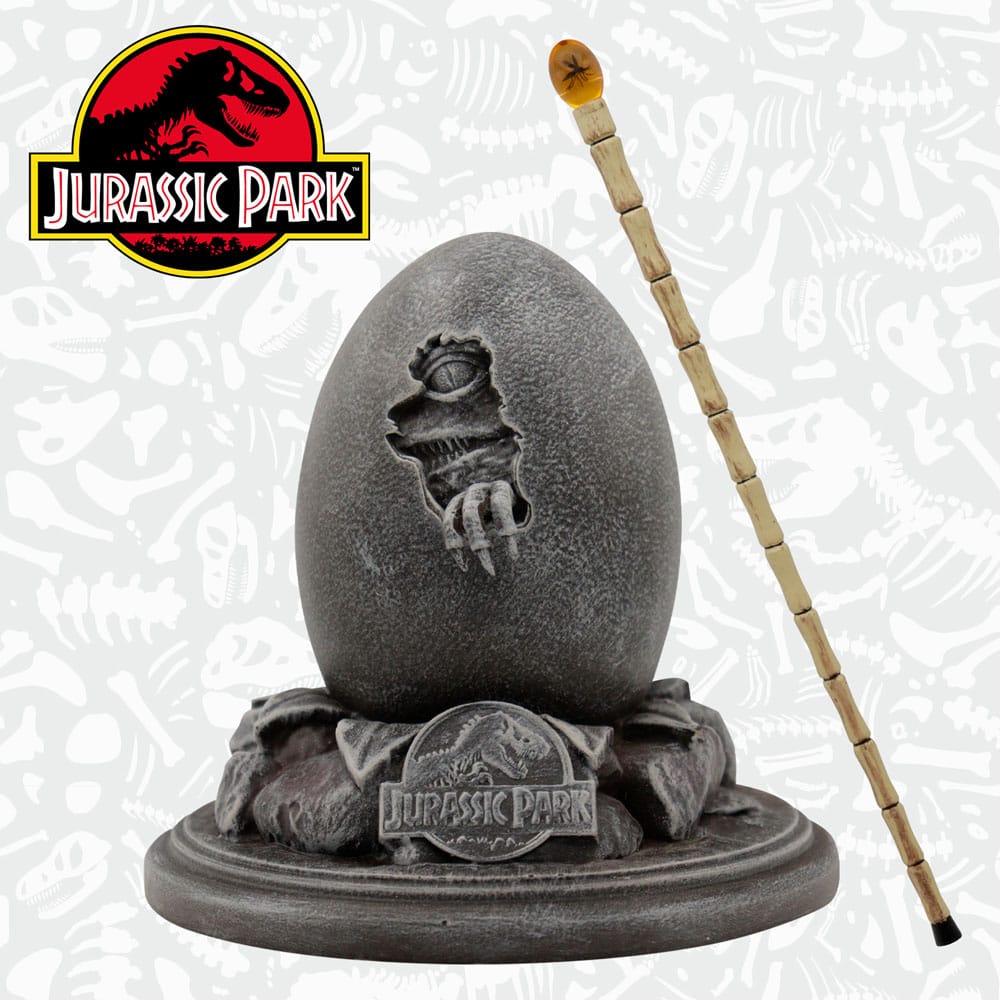 Jurassic Park répliques 30e anniversaire Replica Egg & John Hammond Cane Set