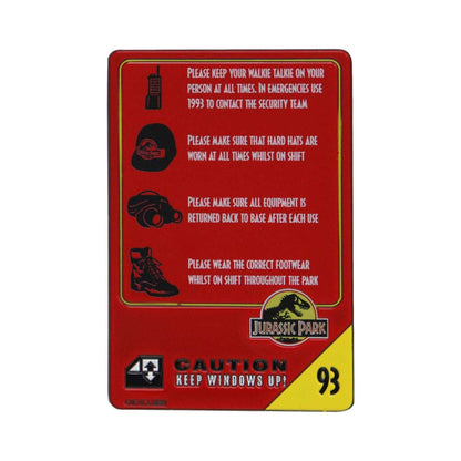 Jurassic Park Metal Card 30th Anniversary Jeep Limited Edition