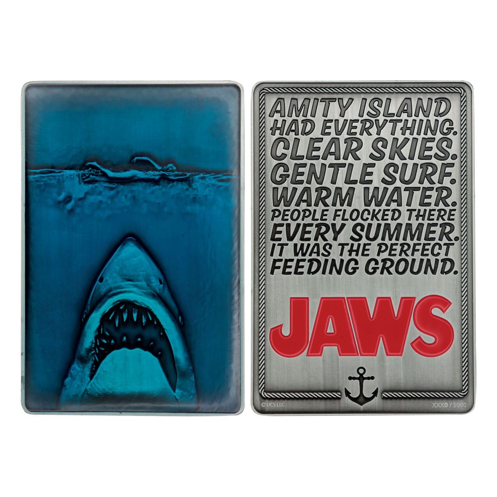 Affiche du 50e anniversaire de Jaws Lingot, édition limitée