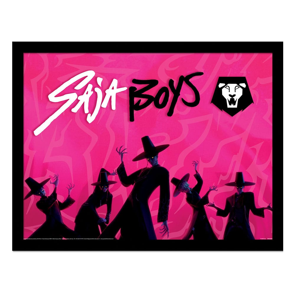KPop Demon Hunters Collector Stampa Poster incorniciato Saja Boys Idol