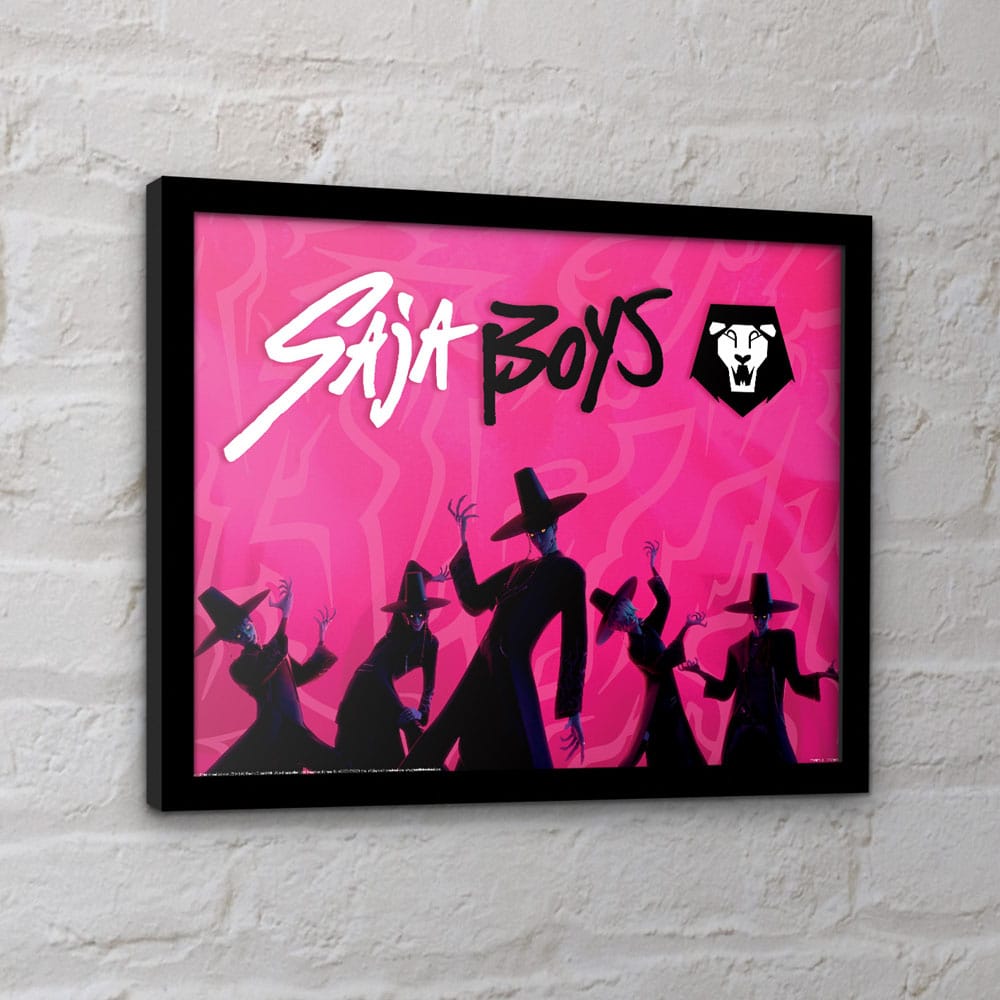 KPop Demon Hunters Collector Stampa Poster incorniciato Saja Boys Idol