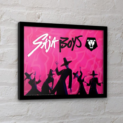 KPop Demon Hunters Collector Stampa Poster incorniciato Saja Boys Idol