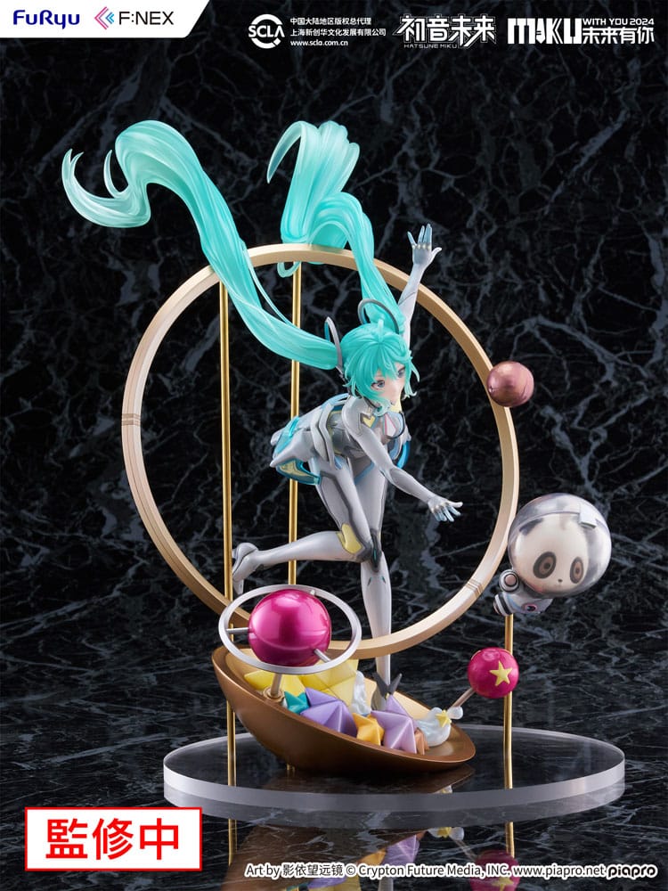 Hatsune Miku F: Nex PVC -statue 1/7 Miku med dig 2024 Ver. 29 cm