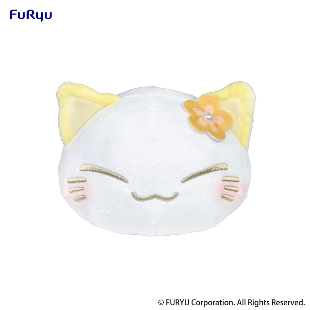 Nemuneko Cat Plush Figur gul 18 cm