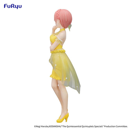 De kvintessentiella kvintuplets trio-try-it pvc-staty nakano ichika pastellklänning ver. 21 cm