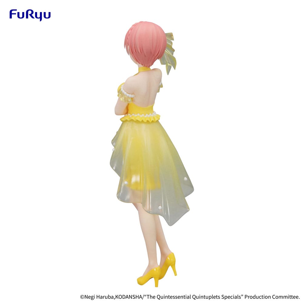 De kvintessentiella kvintuplets trio-try-it pvc-staty nakano ichika pastellklänning ver. 21 cm