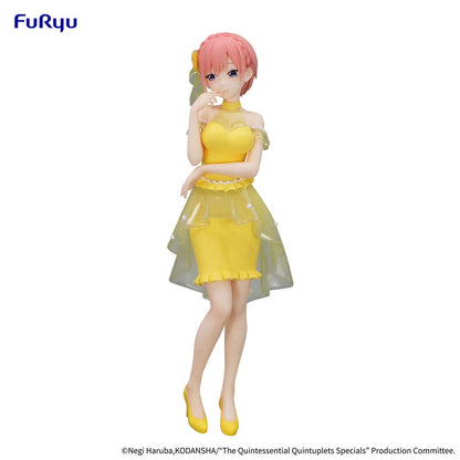De kvintessentiella kvintuplets trio-try-it pvc-staty nakano ichika pastellklänning ver. 21 cm