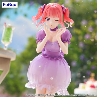 Özlü Quintuplets Trio-try-It PVC heykeli Nakano Nino Pastel Elbise Ver. 21 cm