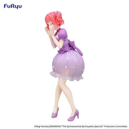Özlü Quintuplets Trio-try-It PVC heykeli Nakano Nino Pastel Elbise Ver. 21 cm