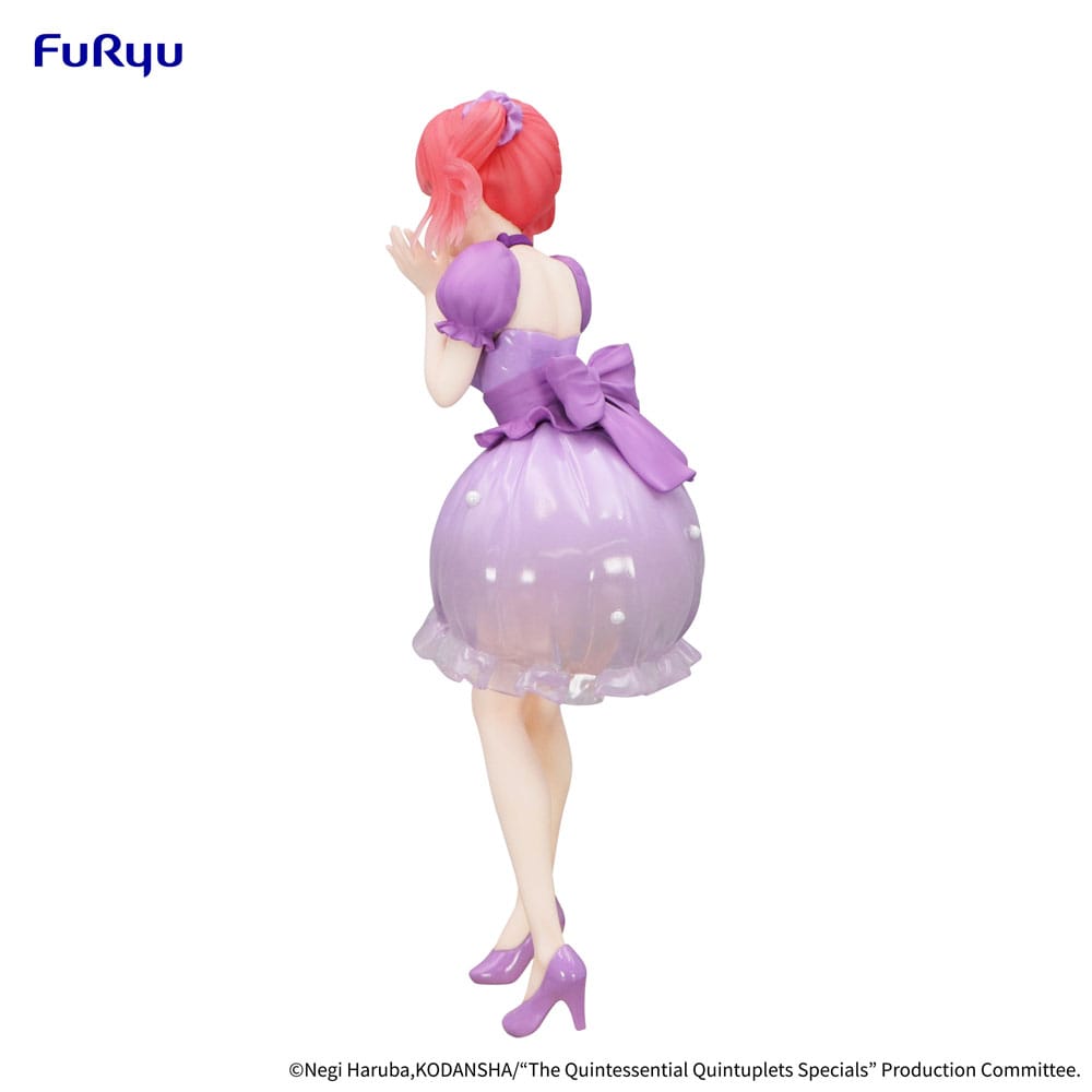 Özlü Quintuplets Trio-try-It PVC heykeli Nakano Nino Pastel Elbise Ver. 21 cm