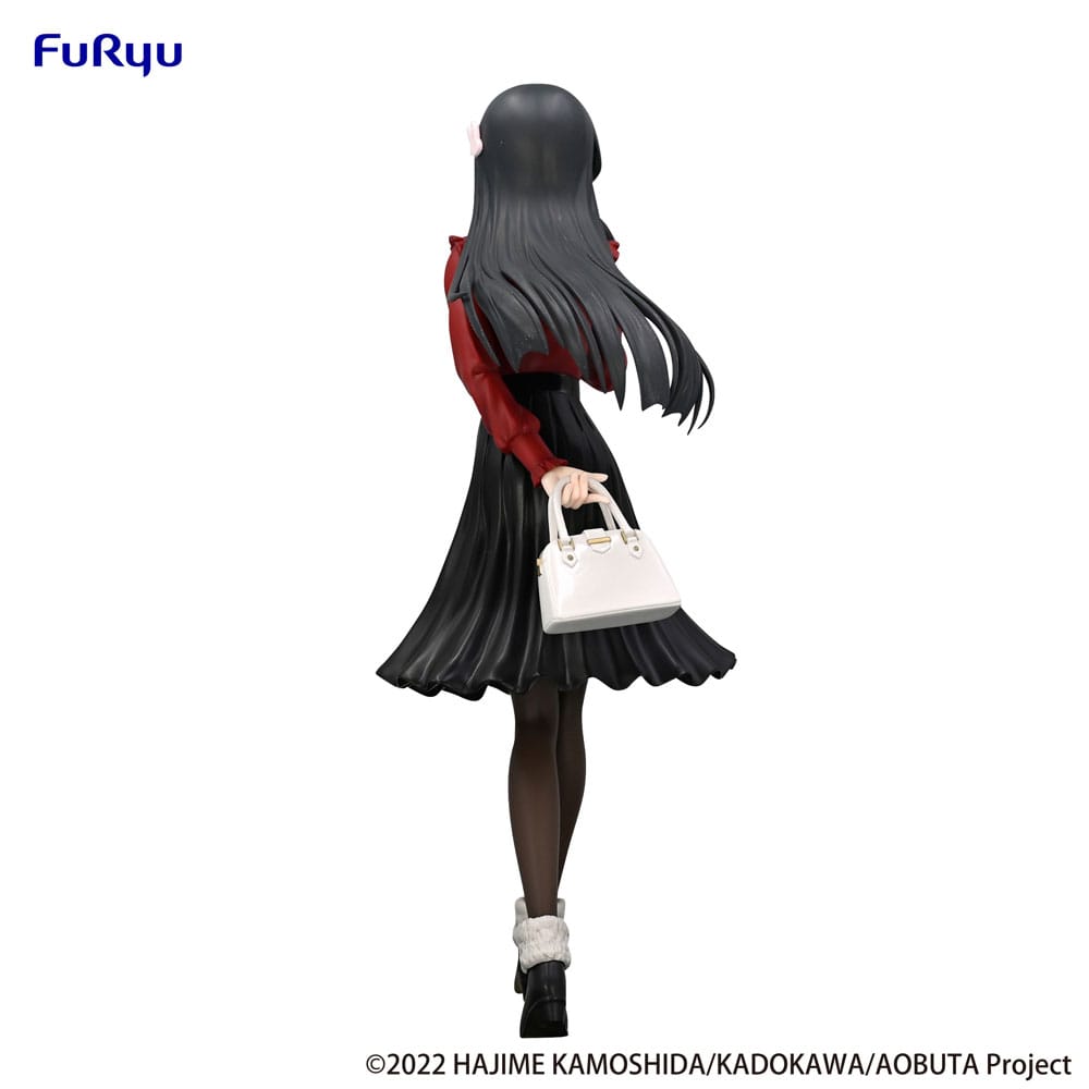 Rascal drømmer ikke om Bunny Girl Senpai trio-try-it PVC-statue Mai Sakurajima Winter Outfit Ver. 21 cm