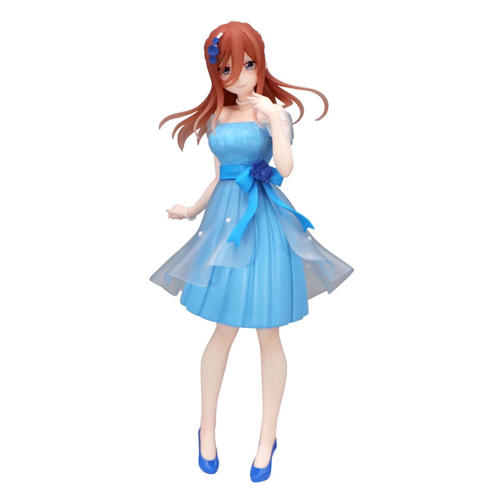 Özlü Quintuplets Trio-try-It PVC heykeli Nakano Miku Pastel Elbise Ver. 21 cm