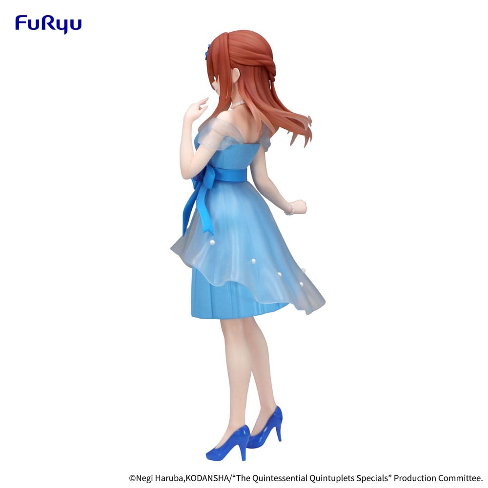 Özlü Quintuplets Trio-try-It PVC heykeli Nakano Miku Pastel Elbise Ver. 21 cm