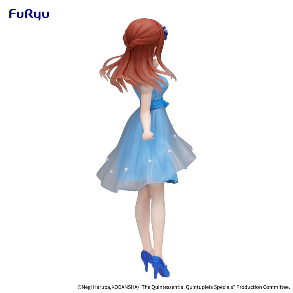 Özlü Quintuplets Trio-try-It PVC heykeli Nakano Miku Pastel Elbise Ver. 21 cm