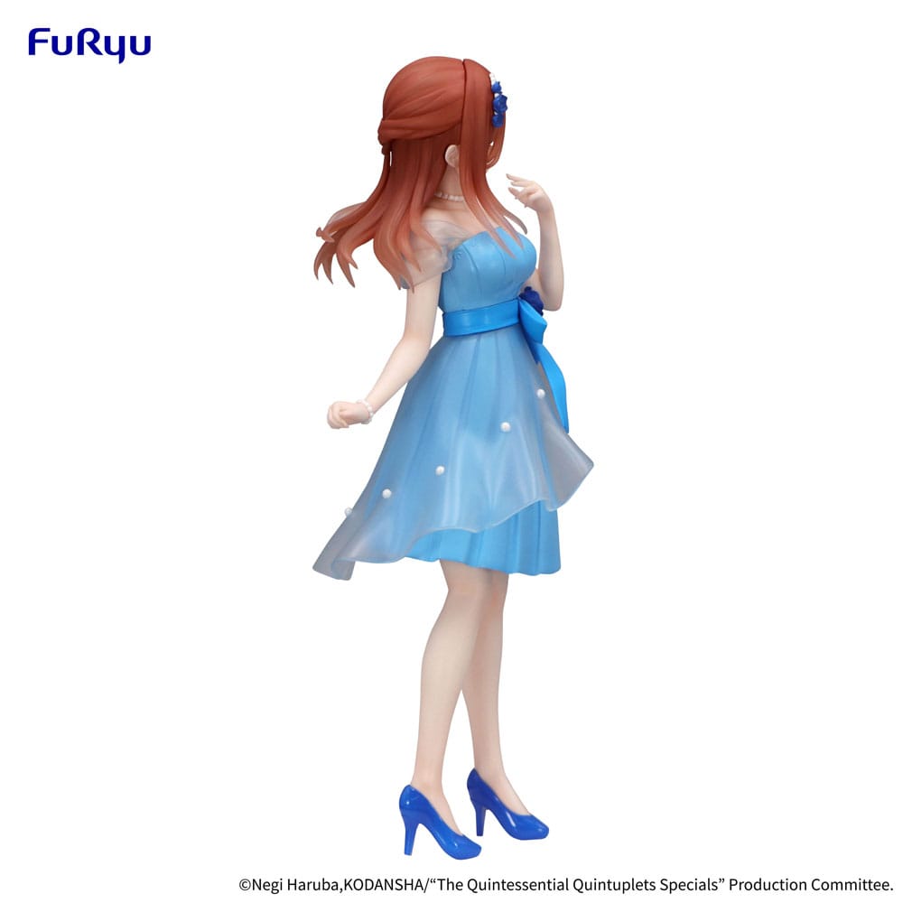 Özlü Quintuplets Trio-try-It PVC heykeli Nakano Miku Pastel Elbise Ver. 21 cm