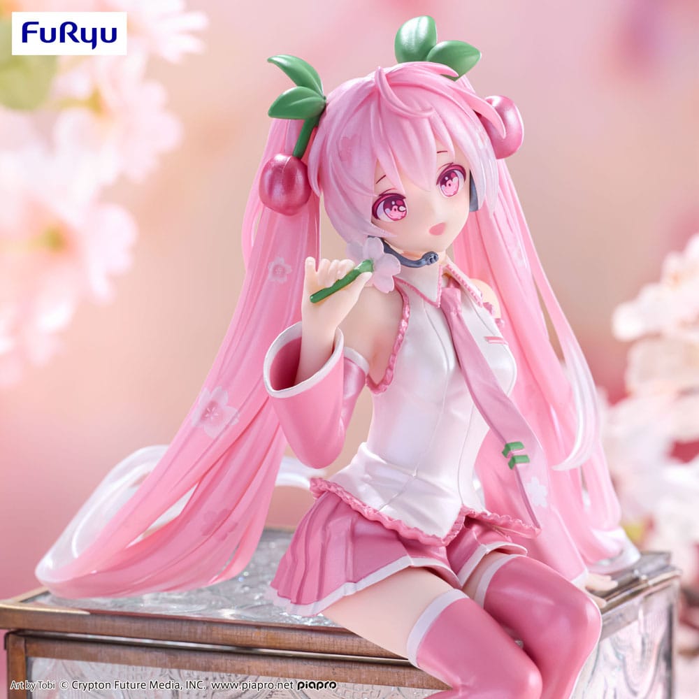 Hatsune miku rezanci čep Pvc Statup sakura miku 2024 biserna boja ver. 15 cm