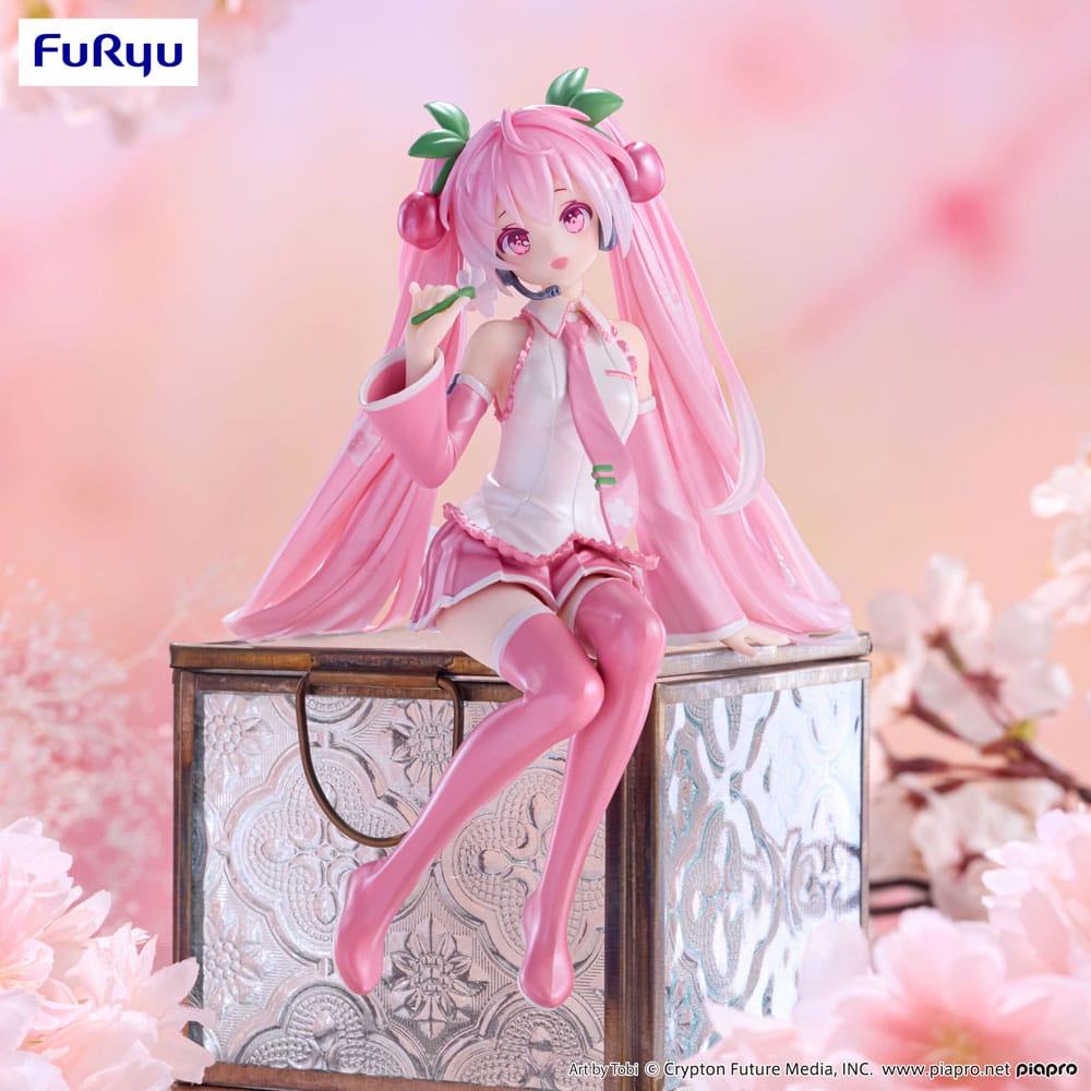Hatsune miku rezanci čep Pvc Statup sakura miku 2024 biserna boja ver. 15 cm