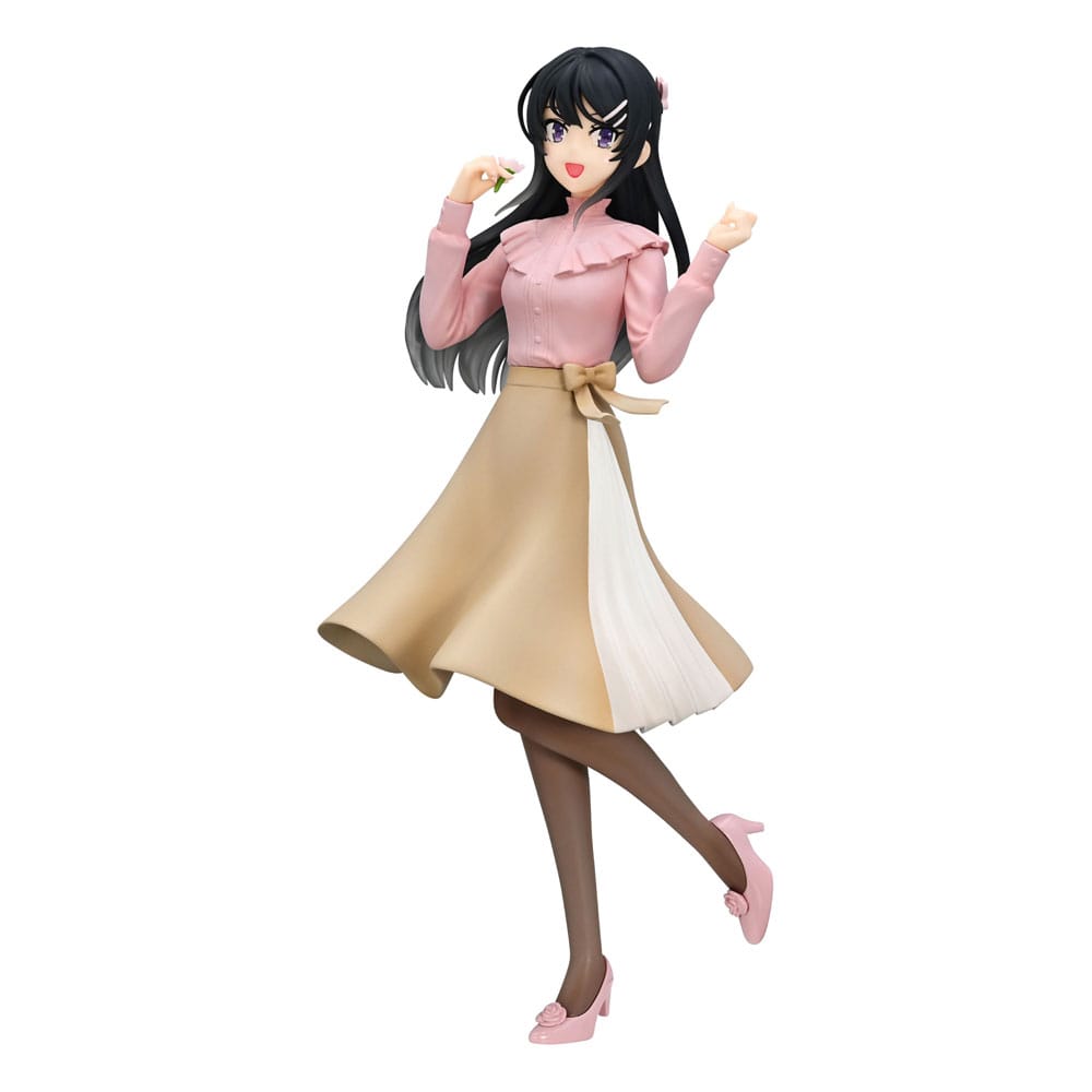 Rascal drömmer inte om Bunny Girl Senpai trio-try-it pvc-staty Mai Sakurajima Spring Outfit ver. 21 cm