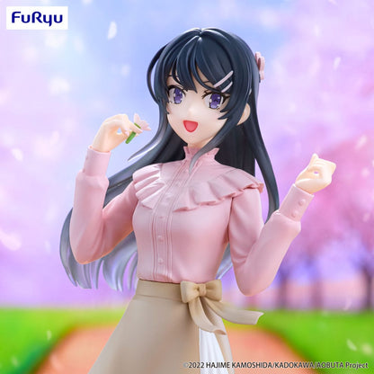 Rascal drömmer inte om Bunny Girl Senpai trio-try-it pvc-staty Mai Sakurajima Spring Outfit ver. 21 cm