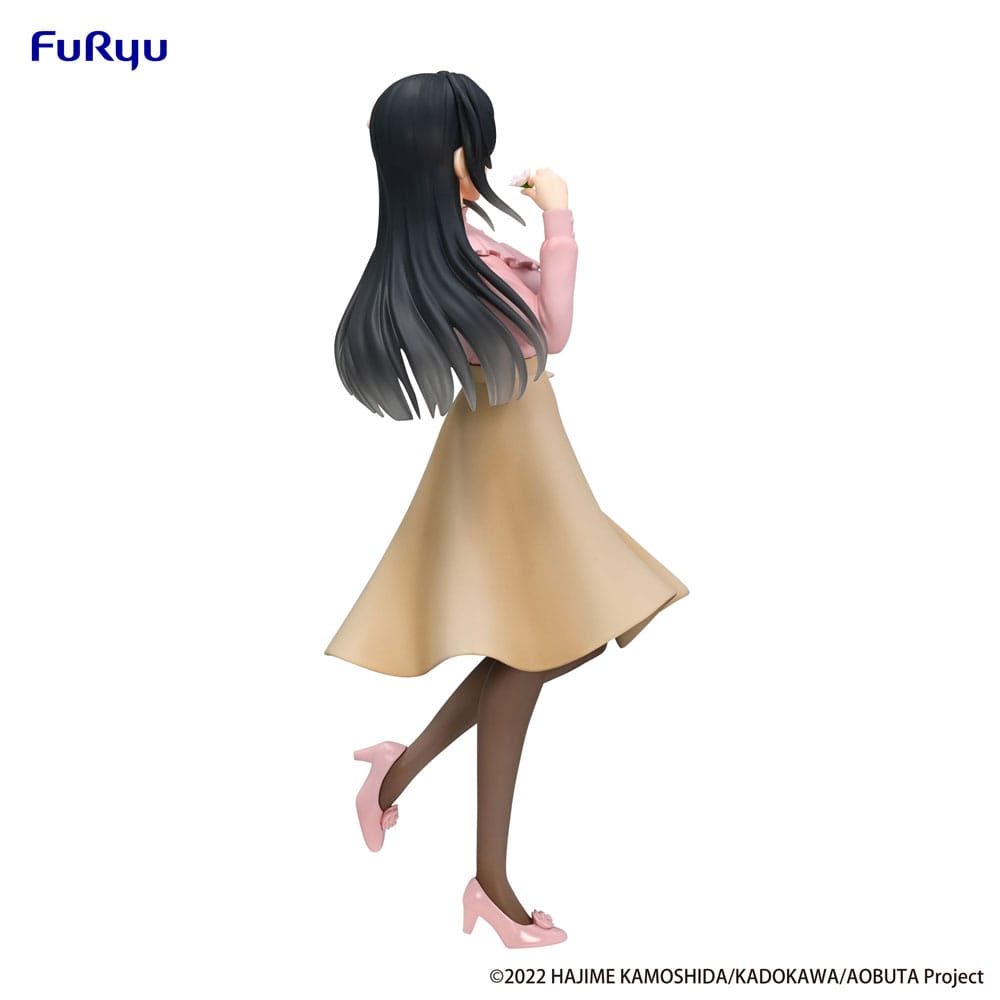 Rascal drömmer inte om Bunny Girl Senpai trio-try-it pvc-staty Mai Sakurajima Spring Outfit ver. 21 cm