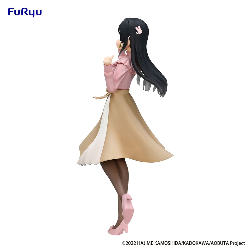 Rascal drömmer inte om Bunny Girl Senpai trio-try-it pvc-staty Mai Sakurajima Spring Outfit ver. 21 cm