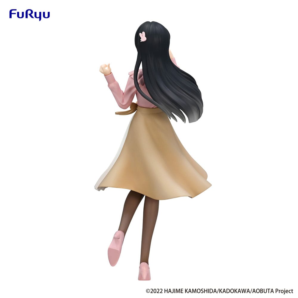 Rascal drömmer inte om Bunny Girl Senpai trio-try-it pvc-staty Mai Sakurajima Spring Outfit ver. 21 cm