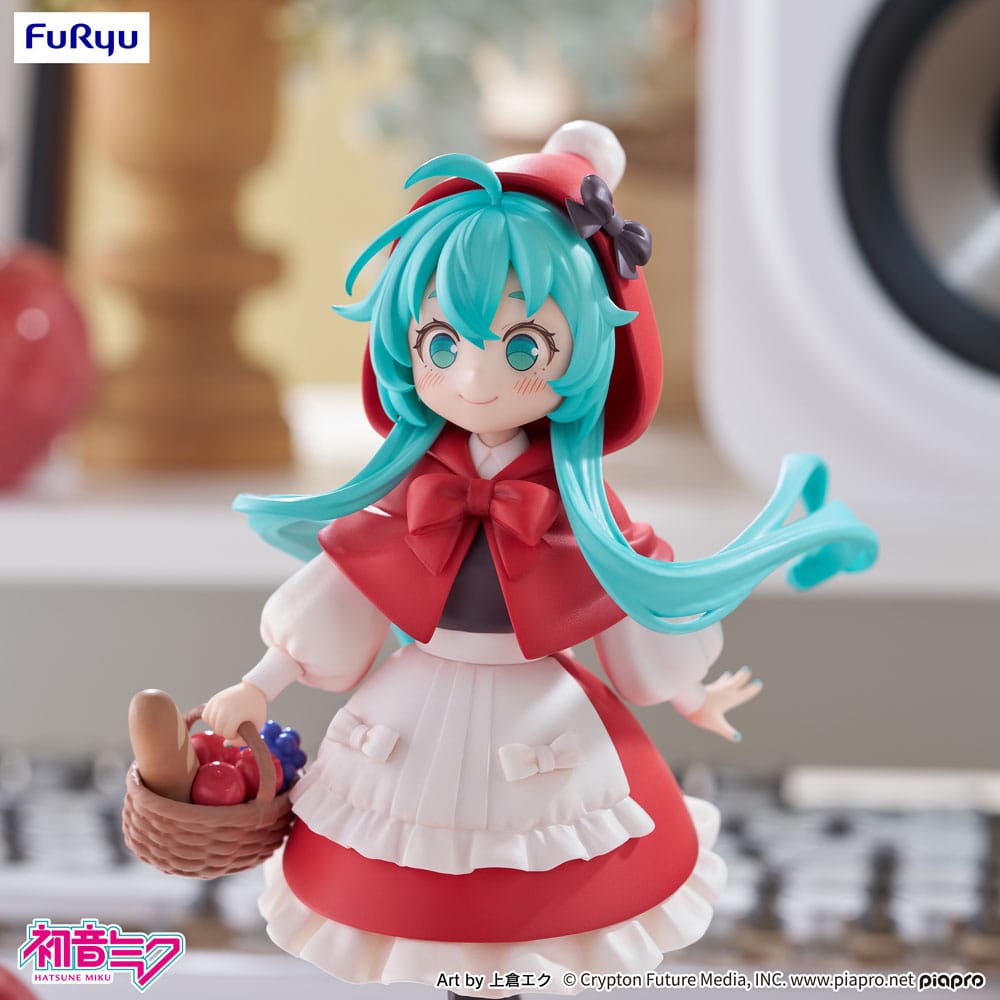 Hatsune Miku Desktop Fairy PVC Statue Hatsune Miku Lille rødhætte Ver. 16 cm