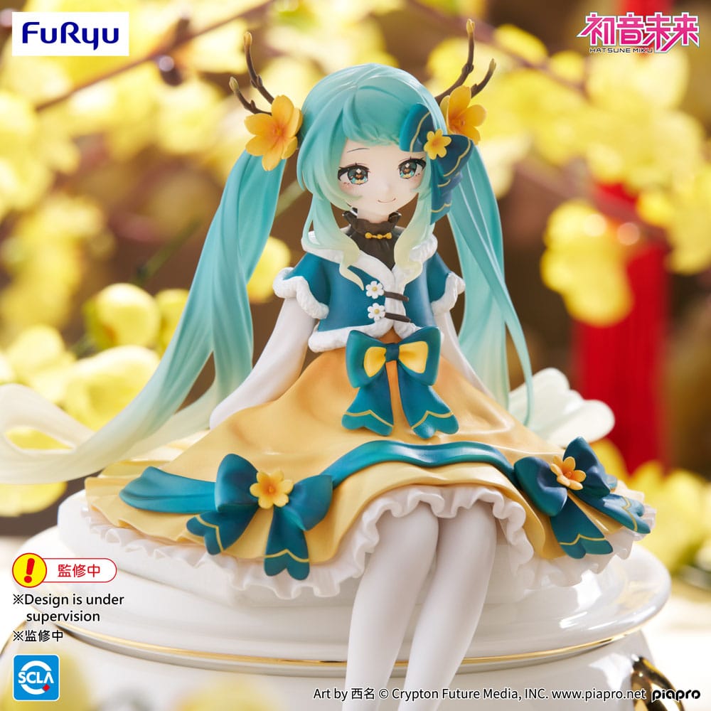 Hatsune Miku Čep za rezance PVC kip Hatsune Miku 2025 Kineska Nova godina ver. 14 cm