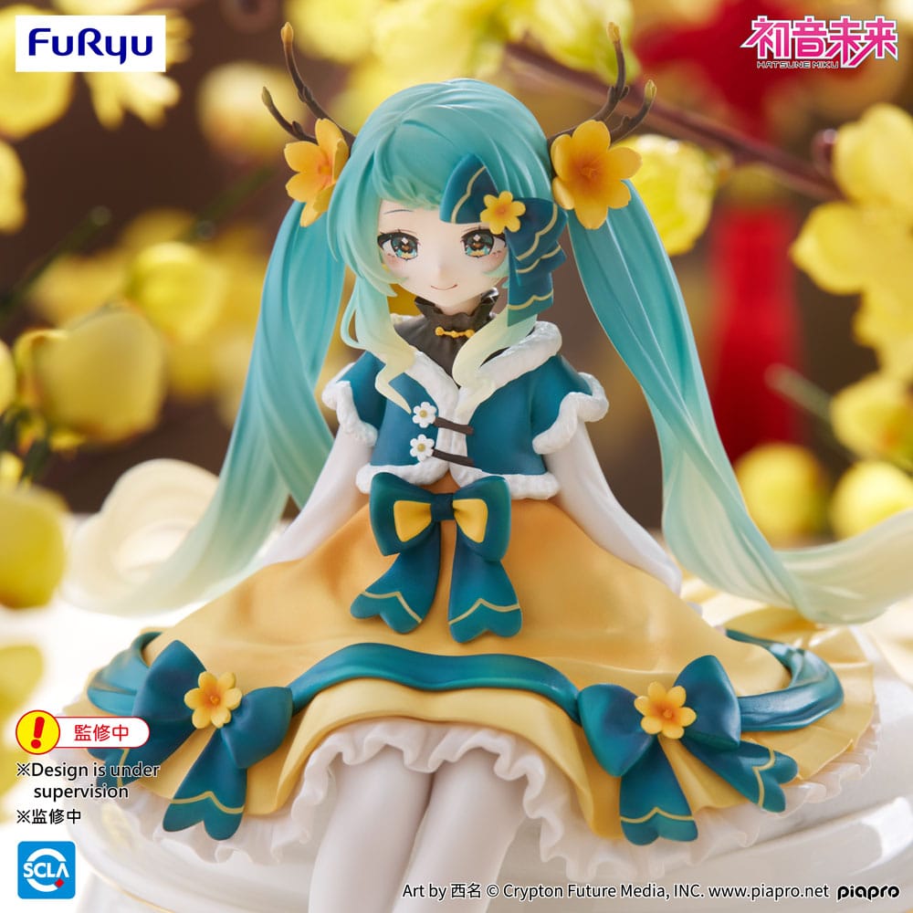 Hatsune Miku Čep za rezance PVC kip Hatsune Miku 2025 Kineska Nova godina ver. 14 cm