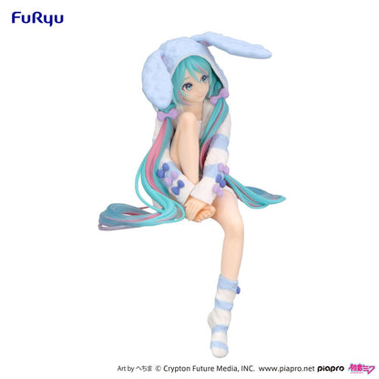 Hatsune Miku zatvarač za rezance PVC statua Hatsune Miku Rabbit Ear Hood Pidžama Plava Boja Ver. 14 cm