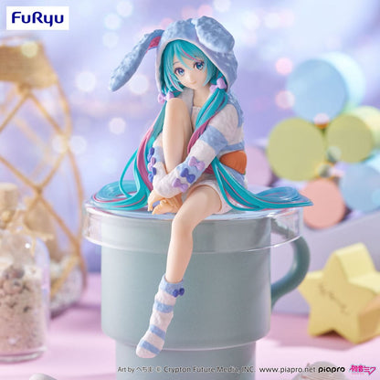 Hatsune Miku zatvarač za rezance PVC statua Hatsune Miku Rabbit Ear Hood Pidžama Plava Boja Ver. 14 cm