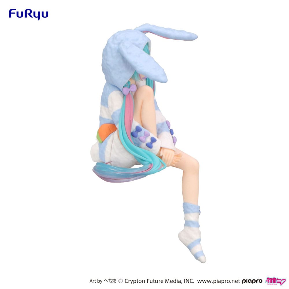 Hatsune Miku zatvarač za rezance PVC statua Hatsune Miku Rabbit Ear Hood Pidžama Plava Boja Ver. 14 cm
