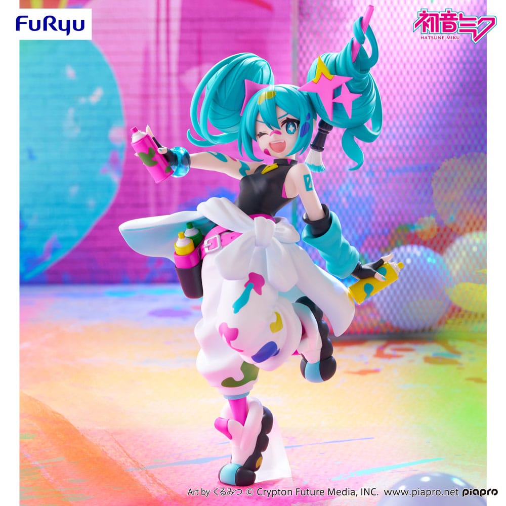 Hatsune Miku Trio-Try-iT PVC statua Miku Paint Girl 19 cm
