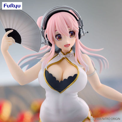 Super Sonico Trio-Try-iT PVC-beeld Wit China Jurk Ver. 21 cm