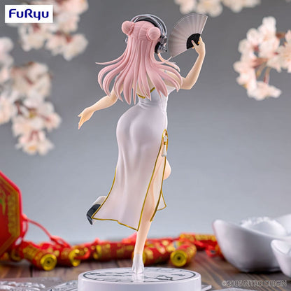 Super Sonico Trio-Try-iT PVC-beeld Wit China Jurk Ver. 21 cm