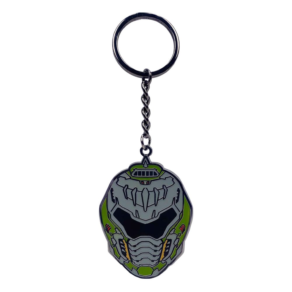 Doom the Dark Eges Metal Keychain Helmet