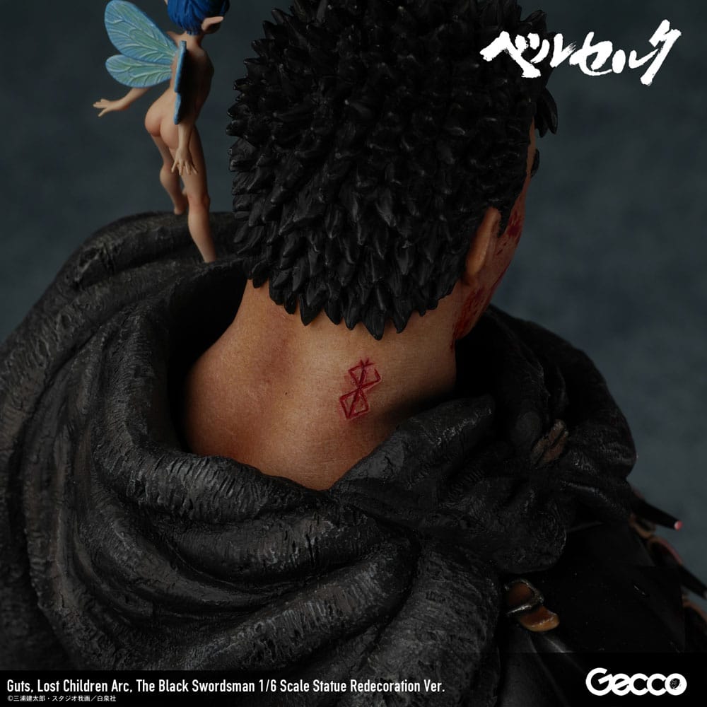 Statua di Berserk 1/6 Guts Lost Children Arc La ridecorazione dello spadaccino nero ver. 38cm