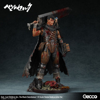 Statua di Berserk 1/6 Guts Lost Children Arc La ridecorazione dello spadaccino nero ver. 38cm