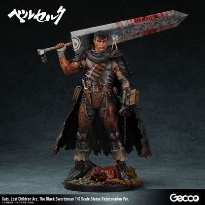 Statua di Berserk 1/6 Guts Lost Children Arc La ridecorazione dello spadaccino nero ver. 38cm