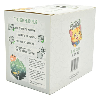 Glassstaff Geschenkset Tasse und Würfel D20 Eine D20-Szene