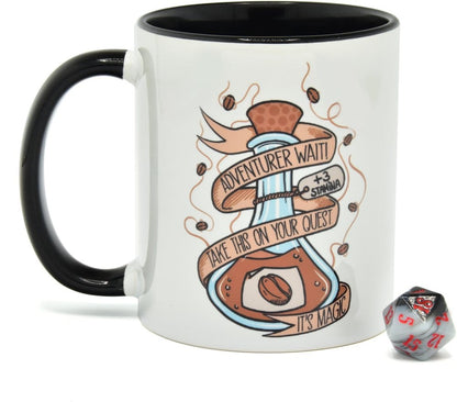 Glassstaff Geschenkset Tasse & Würfel D20 Kaffeetrank