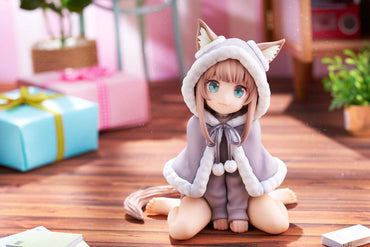 Min kat er en Kawaii Girl -statue til stede Kinako 15 cm