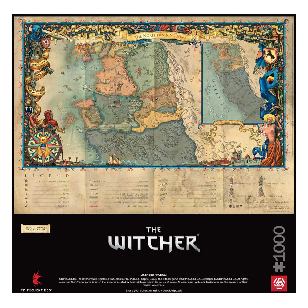 The Witcher 3 Gaming -Puzzle Die nördlichen Königreiche (1000 Stücke)