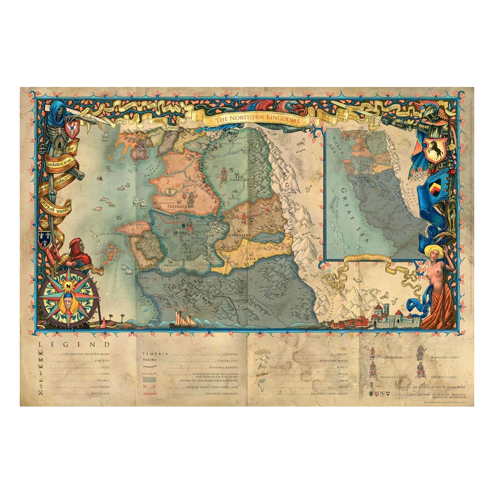 The Witcher 3 Gaming Puzzle the Northern Kingdoms (1000 stykker)
