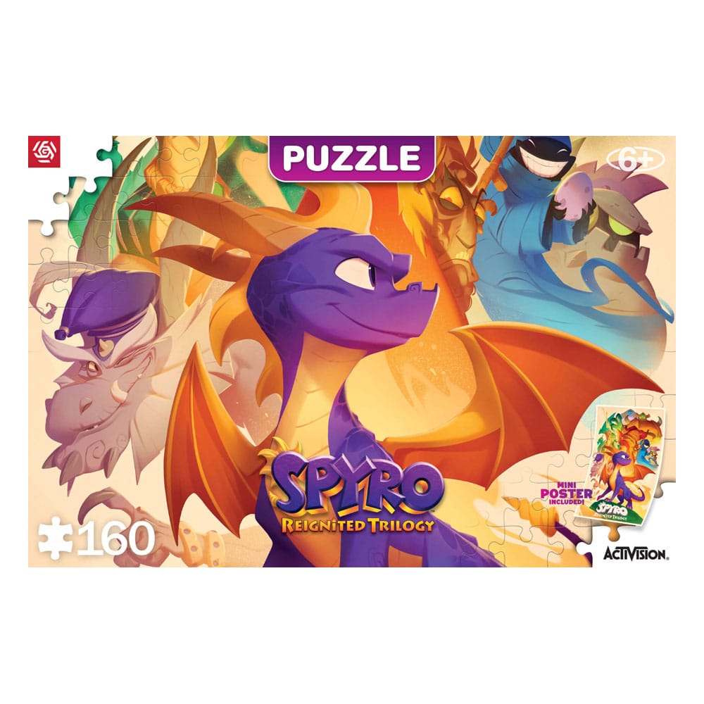 Spyro hat Trilogy Kids Puzzle Heroes (160 Stücke) wieder entzündet.