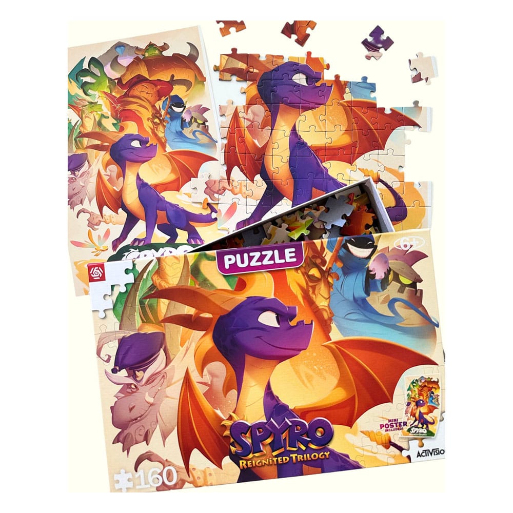 Spyro hat Trilogy Kids Puzzle Heroes (160 Stücke) wieder entzündet.