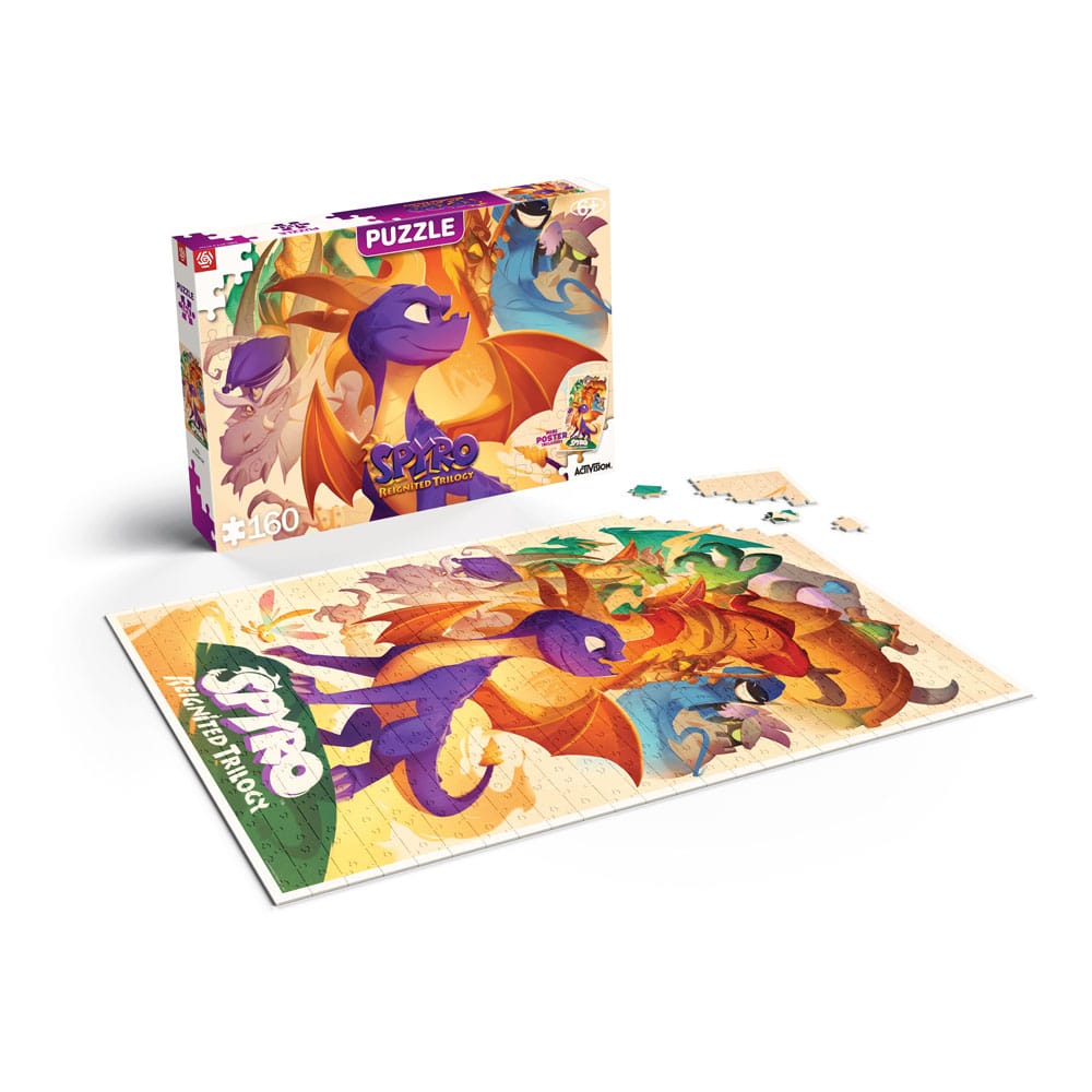 Spyro hat Trilogy Kids Puzzle Heroes (160 Stücke) wieder entzündet.